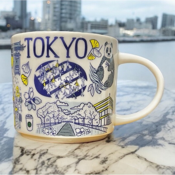 Starbucks Coffee TOKYO Been There Series 14oz Blue Mug Japan Coffee New - Picture 13 of 14